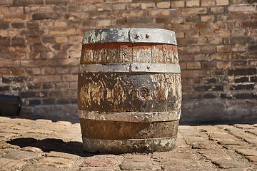 Image showing Old wooden barrel