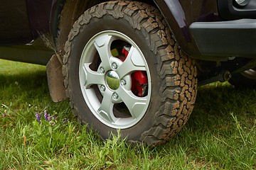 Image showing Wheel of a 4x4 vehicle