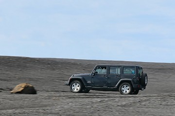 Image showing Jeep Wrangler on Icelandic terrain