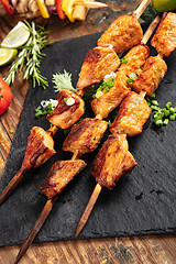 Image showing Shashlik With Greenery