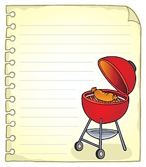 Image showing Notepad page with barbeque topic 1