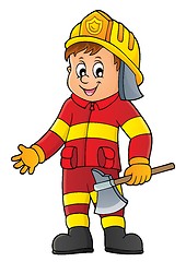 Image showing Firefighter man image 1