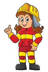 Image showing Firefighter woman image 1