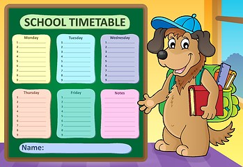 Image showing Weekly school timetable design 8