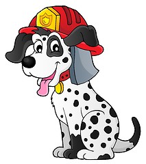 Image showing Firefighter dog theme 1