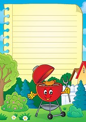 Image showing Lined paper with barbeque theme 3