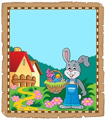 Image showing Parchment with Easter bunny topic 9