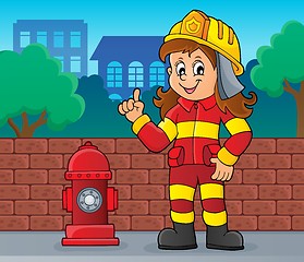 Image showing Firefighter woman image 2