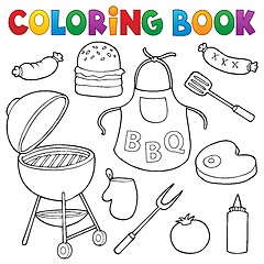 Image showing Coloring book barbeque set 1