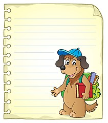 Image showing Notepad page with school dog