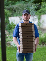 Image showing pizza deliverer