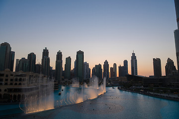 Image showing musical fountain in Dubai