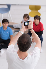 Image showing Photoshooting with kids models