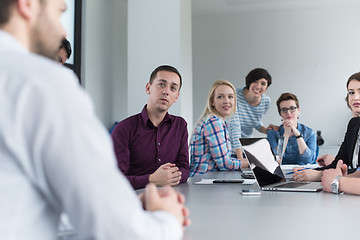 Image showing Business Team At A Meeting at modern office building