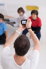 Image showing Photoshooting with kids models