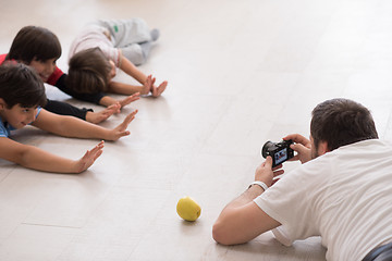 Image showing Photoshooting with kids models