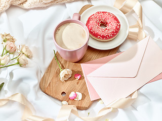 Image showing The Love letter concept on table with envelope