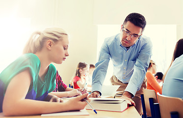 Image showing group of students and teacher at school classroom