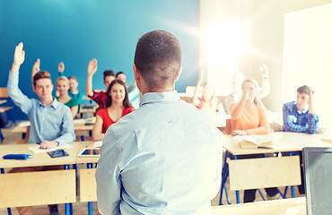 Image showing group of high school students and teacher