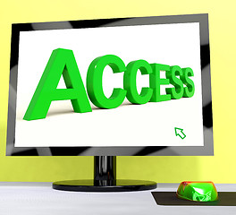 Image showing Access Word On Computer Screen Showing Login