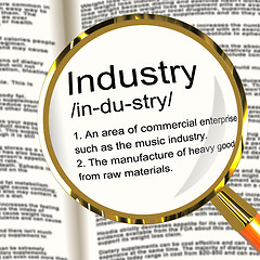 Image showing Industry Definition Magnifier Showing Engineering Construction O