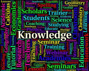 Image showing Knowledge Word Indicates Wise Expertise And Words