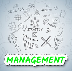 Image showing Management Ideas Indicates Boss Contemplate And Decision
