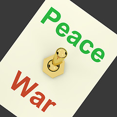 Image showing Peace War Switch Showing No Conflict Or Aggression