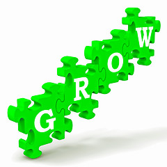 Image showing Grow Puzzle Shows Maturity And Growth