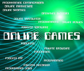 Image showing Online Games Indicates World Wide Web And Entertainment