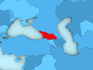 Image showing Georgia on 3D map