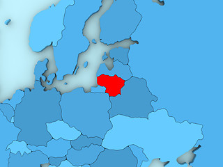 Image showing Lithuania on 3D map