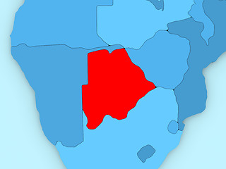 Image showing Botswana on 3D map
