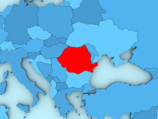 Image showing Romania on 3D map