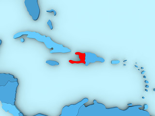 Image showing Haiti on 3D map