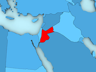 Image showing Jordan on 3D map