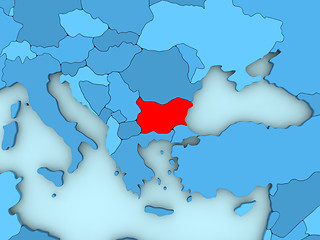 Image showing Bulgaria on 3D map