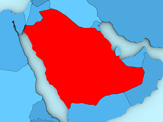 Image showing Saudi Arabia on 3D map