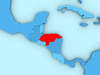 Image showing Honduras on 3D map