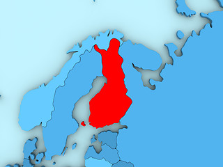 Image showing Finland on 3D map