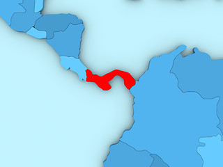 Image showing Panama on 3D map