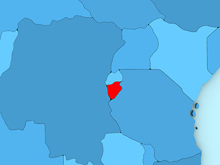 Image showing Burundi on 3D map