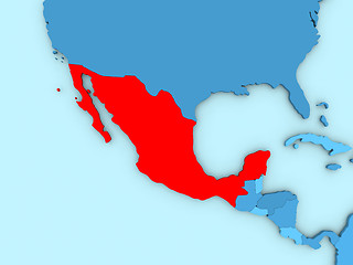 Image showing Mexico on 3D map