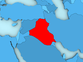 Image showing Iraq on 3D map