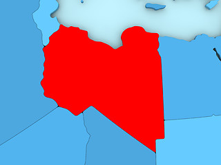 Image showing Libya on 3D map