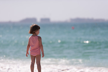 Image showing little cute girl at beach
