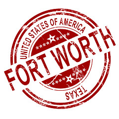 Image showing Fort Worth Texas stamp with white background