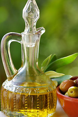 Image showing Olive oil and olives of Portugal.