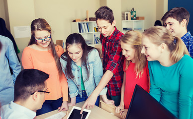 Image showing group of students and teacher at school classroom