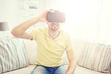 Image showing young man in virtual reality headset or 3d glasses